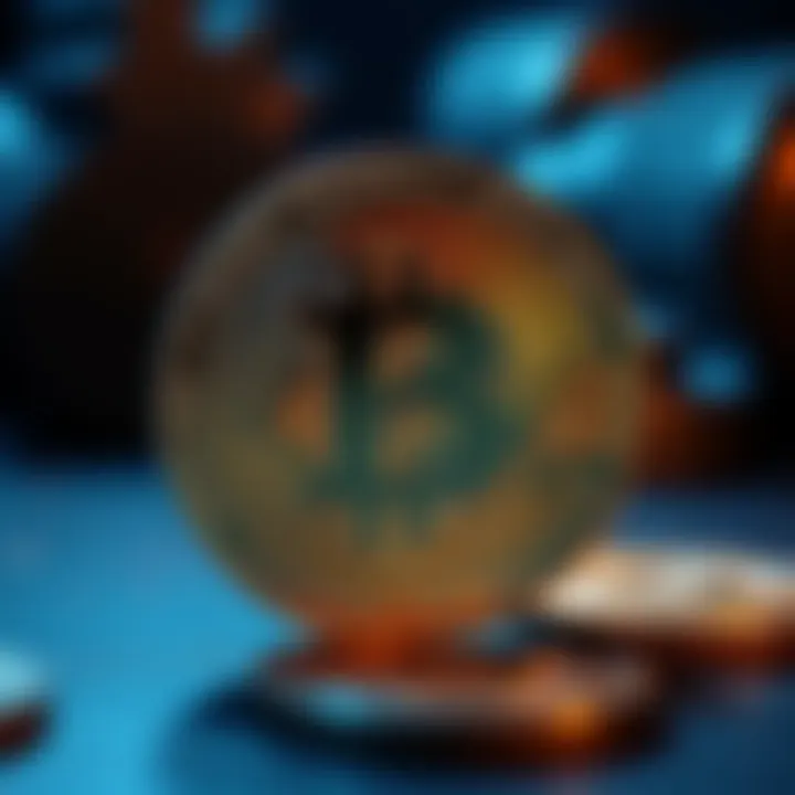 A Bitcoin coin with a question mark symbolizing the debate over its value