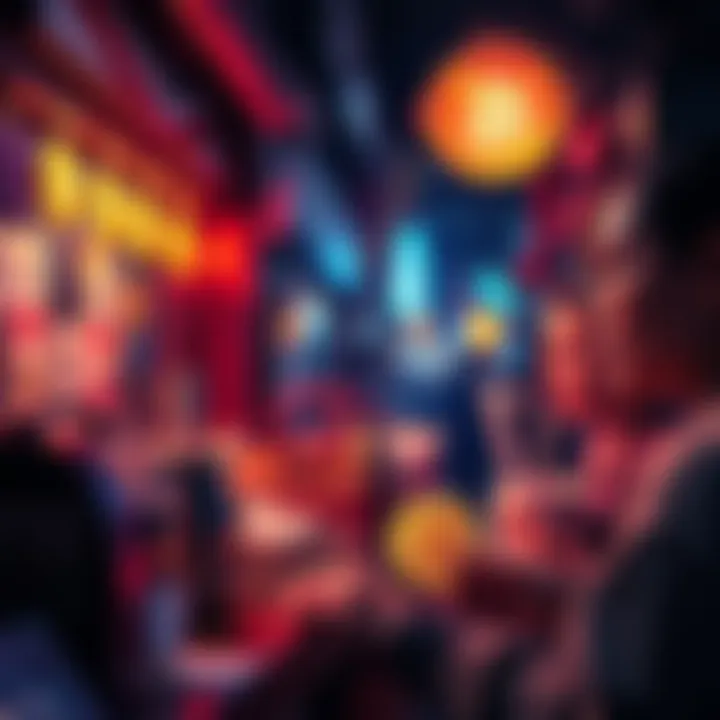 A scene showing various items being bought with Bitcoin instead of cash, highlighting a future where Bitcoin is the main currency.