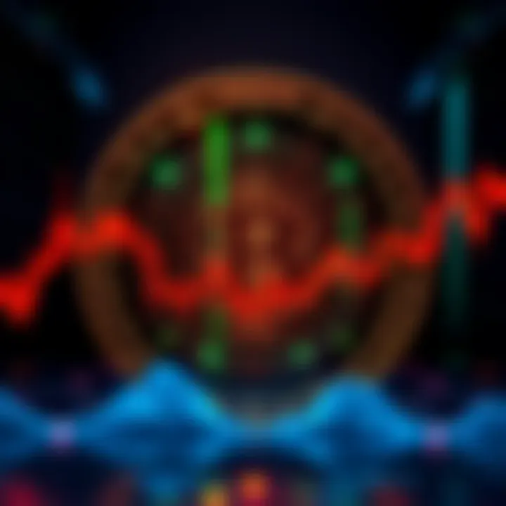 A graphical representation of Bitcoin price trends showcasing cyclical movements, emphasizing the four-year pattern.