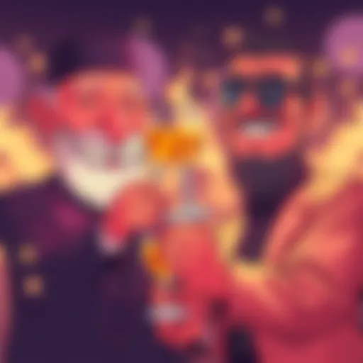 Bitcoin Dad and Nexa Dad raising glasses in a toast, celebrating their collaboration in the cryptocurrency field