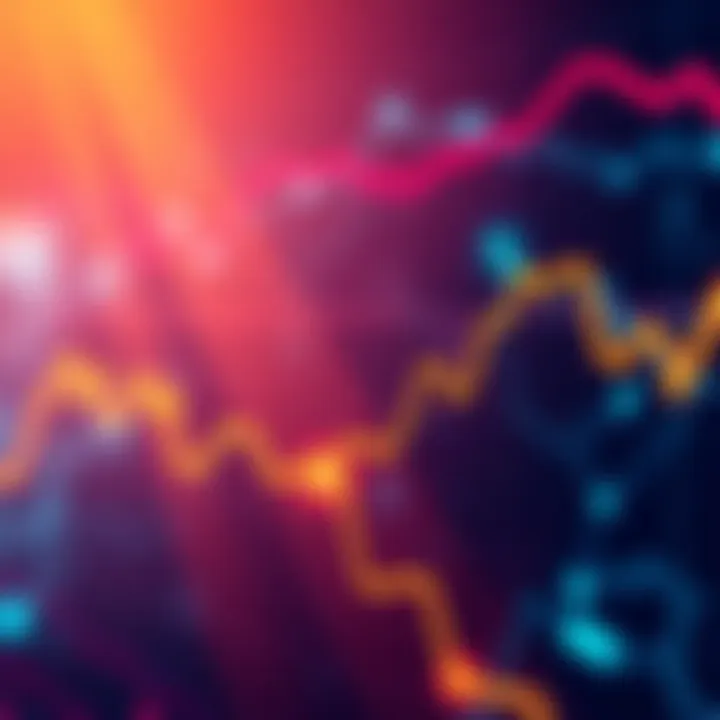 Line graph showing Bitcoin's price decrease over time with downward trend