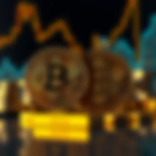 A physical gold bar alongside a Bitcoin symbol representing Bitcoin's status as digital gold due to institutional investment.