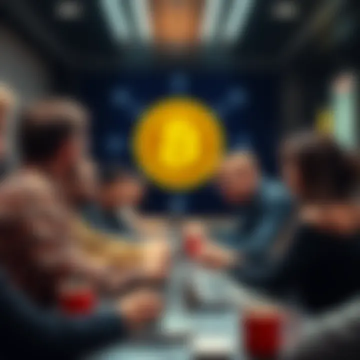 A group of people engaged in a lively discussion about Bitcoin in an online forum setting.