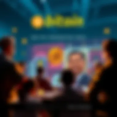 A group of people engaging in a lively discussion about Bitcoin on a digital forum