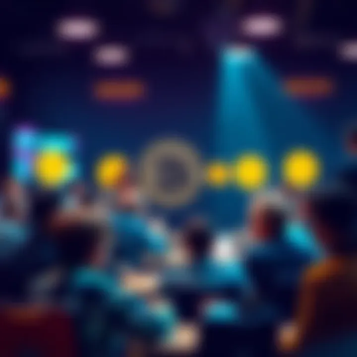 People engaging in a lively discussion about Bitcoin in a forum setting