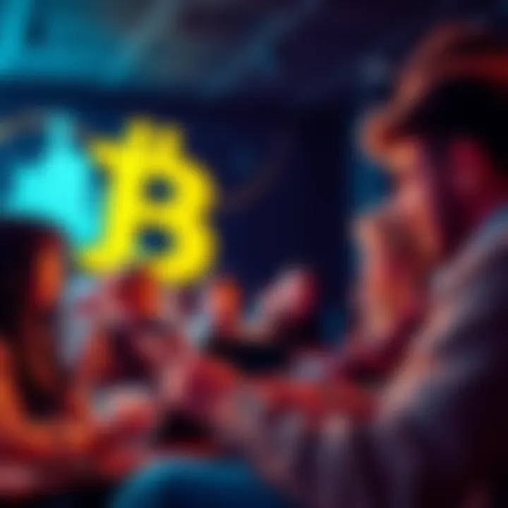 Bitcoin Discussion Thread People engaging in a lively Bitcoin discussion online