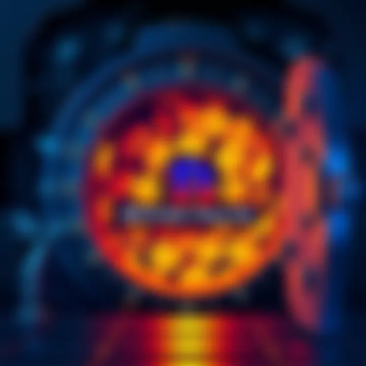 Illustration showing a vault filled with Bitcoin symbols from Stacks, representing investment opportunities for institutional investors