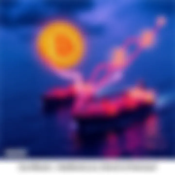 A graphic depicting Bitcoin as a solution to energy trade issues in the Strait of Hormuz, with oil tankers and digital currency symbols.