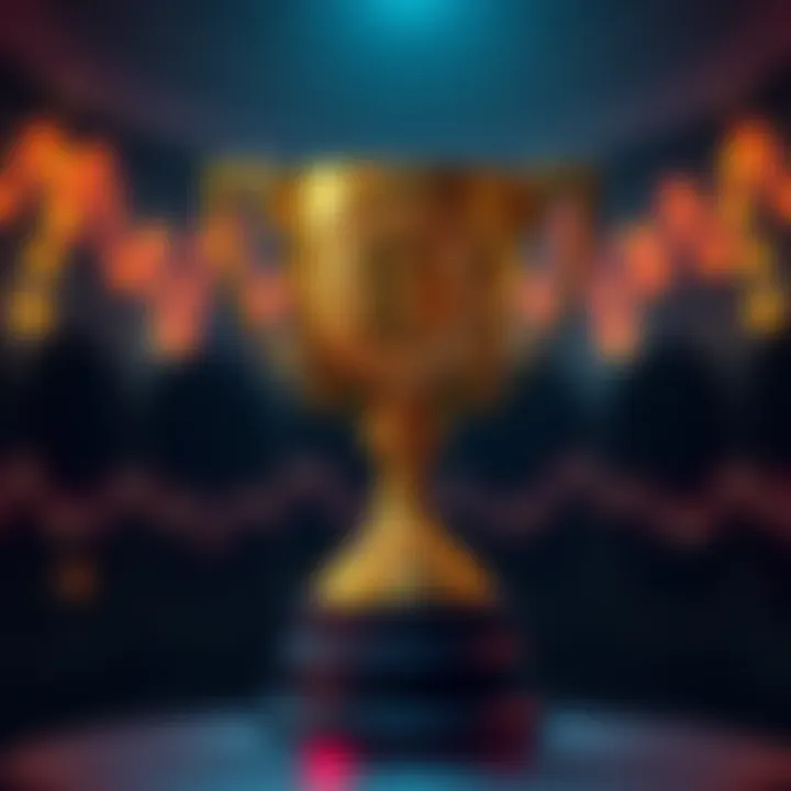 A trophy with Bitcoin symbol on it, representing the best ETF award in 2025.