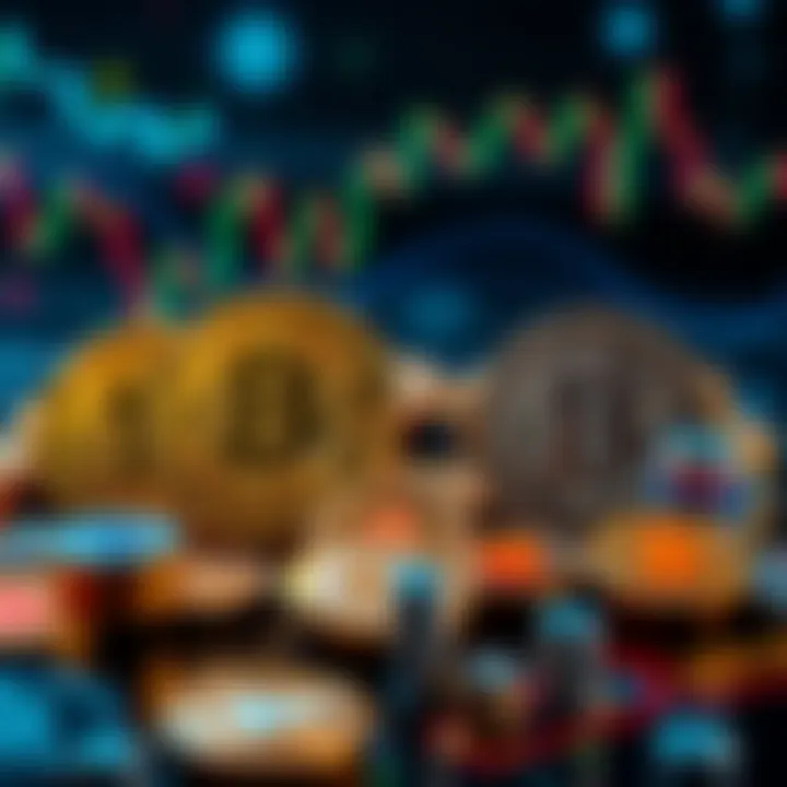 A graphic showing Bitcoin symbols alongside ETF icons, highlighting the relationship and risks involved.