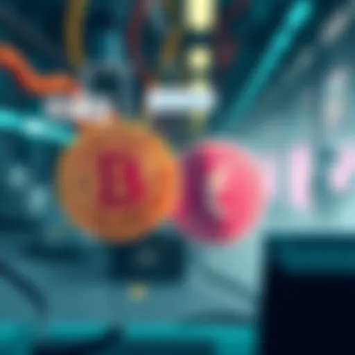 Illustration showing two Bitcoin forks labeled BIP-110 and eCash, highlighting the contested nature of BIP-110 with miners in the background