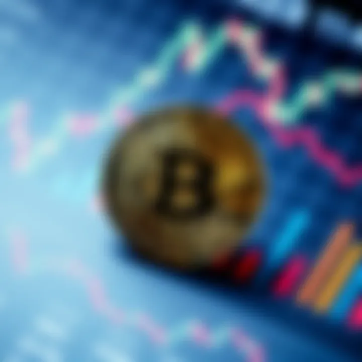 A single Bitcoin coin placed on financial charts, representing investment decisions and future planning.