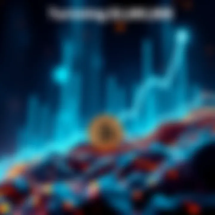 Bitcoin Growth Illustration A visual representation of Bitcoin's value increasing over time, showing a graph with rising lines and a Bitcoin symbol, reflecting investment growth from 2015 to today.