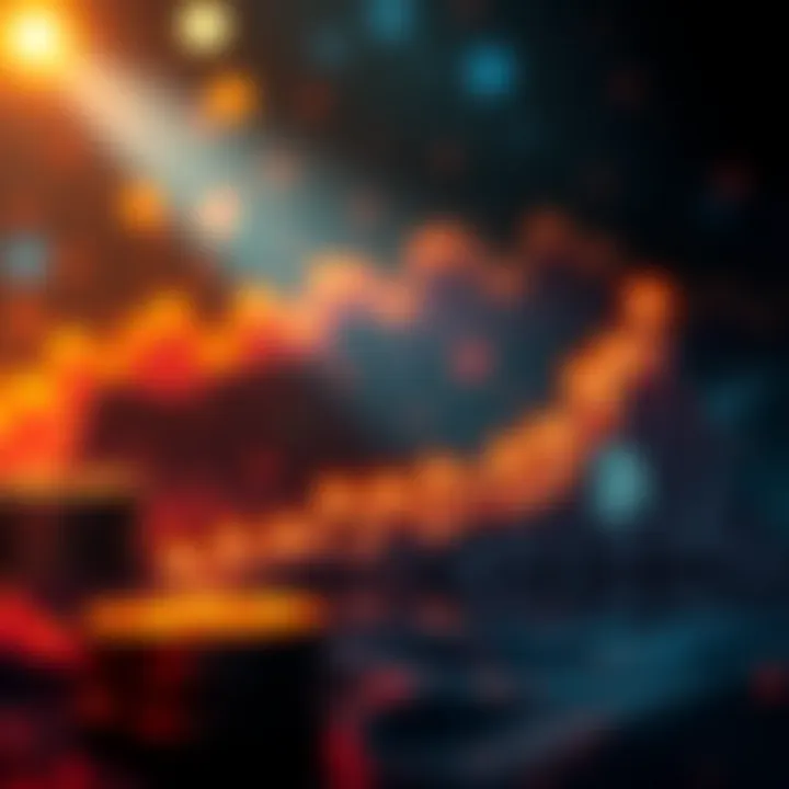 A line graph showing Bitcoin's price over five years with a notable rise to 120% and a forecasted drop below 80%.