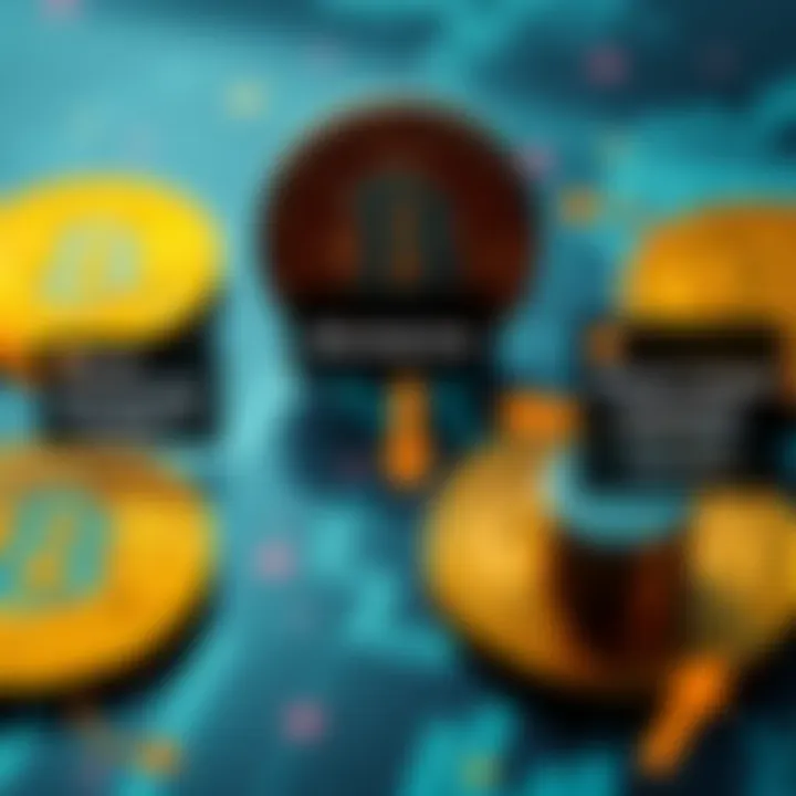 Visual representation of Bitcoin logos with arrows pointing to text boxes detailing improvement proposals.