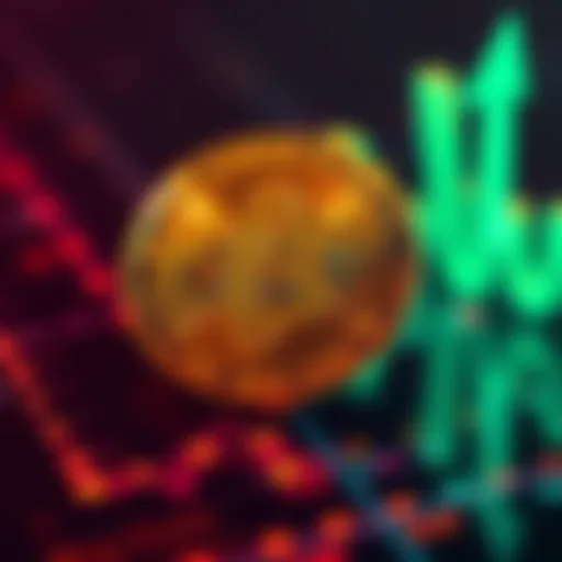 A graphic showing a Bitcoin symbol with a downward arrow to represent lower inflation and its impact on value.