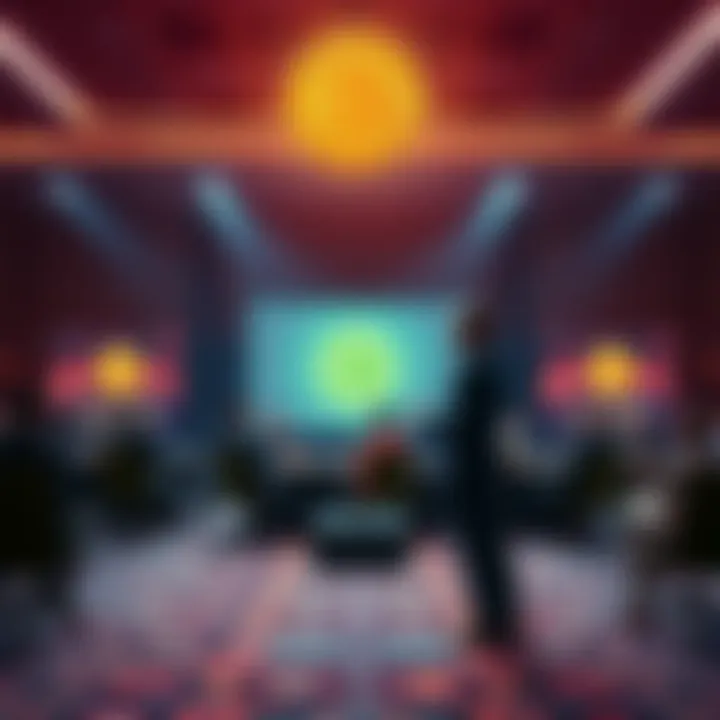 StarkWare CEO presenting the idea of a 4% annual inflation rate for Bitcoin in a conference setting