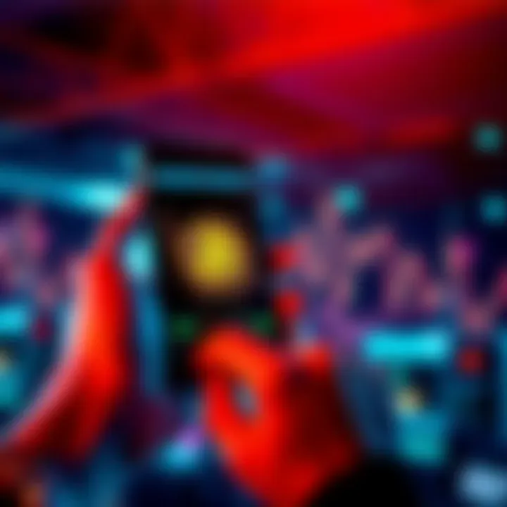 A person holding a smartphone with a Bitcoin chart on the screen, considering an investment.