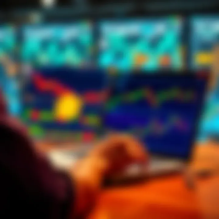 Bitcoin Investment in 2025 A person analyzing Bitcoin market trends on a laptop, with charts and graphs displayed.