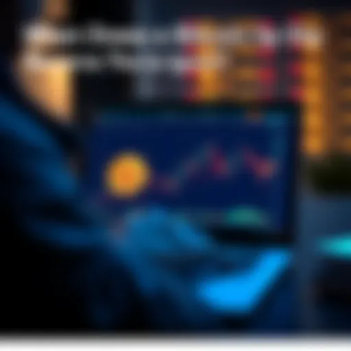 A person examining a Bitcoin chart on a laptop, showing price dips and potential buying points.