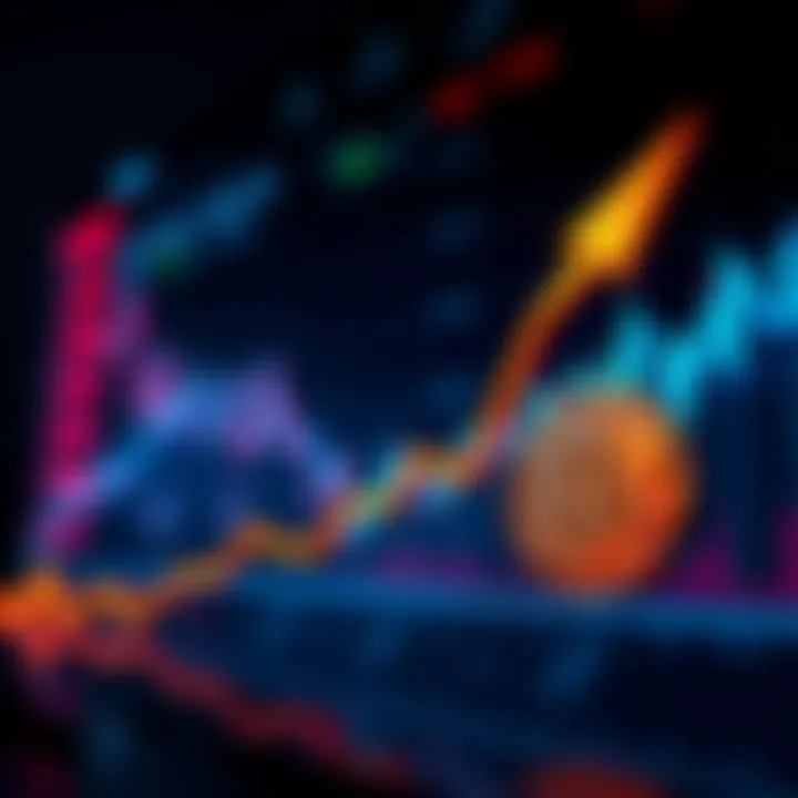 Bitcoin Investment Growth A chart showing Bitcoin price trends with an upward arrow, indicating potential investment growth.