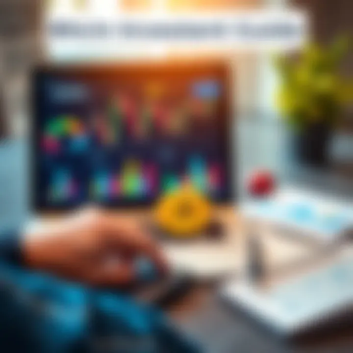 A person analyzing Bitcoin charts and graphs on a laptop, with a calculator and notepad beside them, representing investment planning.