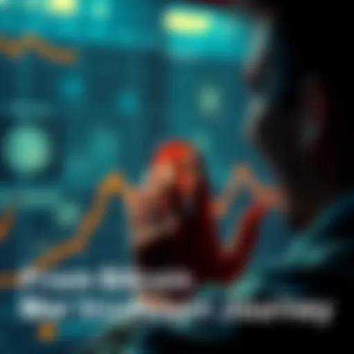 A person looking at a graph showing Bitcoin price growth, excited about their investment decision, symbolizing their shift from skepticism to confidence.