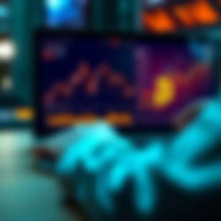 Bitcoin investment strategies A person analyzing Bitcoin trends on a laptop with charts and graphs displayed