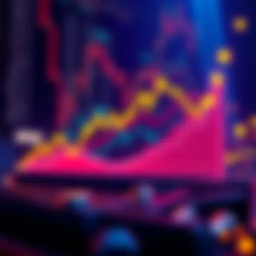 A chart showing the comparison between Value Averaging and Dollar Cost Averaging for Bitcoin investing, with upward and downward trends.