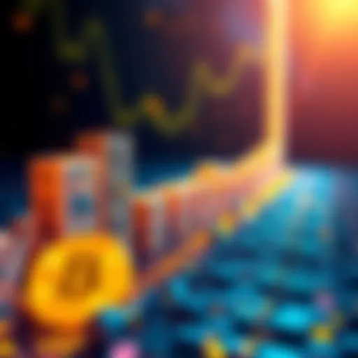 A visual depiction of Bitcoin's growth over 17 years, showcasing blocks being added to a blockchain with a digital currency symbol in the foreground.