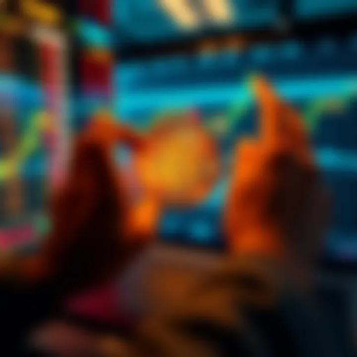 Bitcoin limit order strategy A person setting a limit order for Bitcoin on a trading platform, aiming for a purchase below the market price.