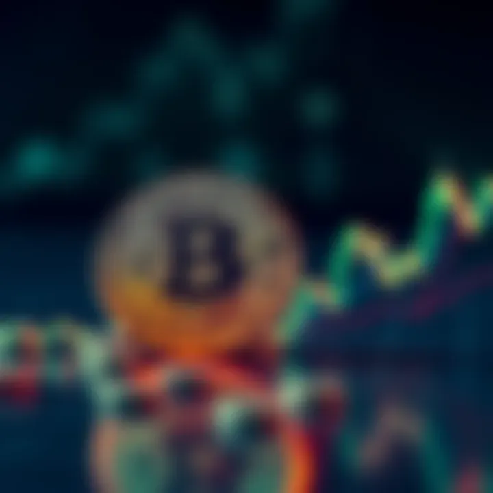 Bitcoin chart showing a downward trend over five months, indicating market decline