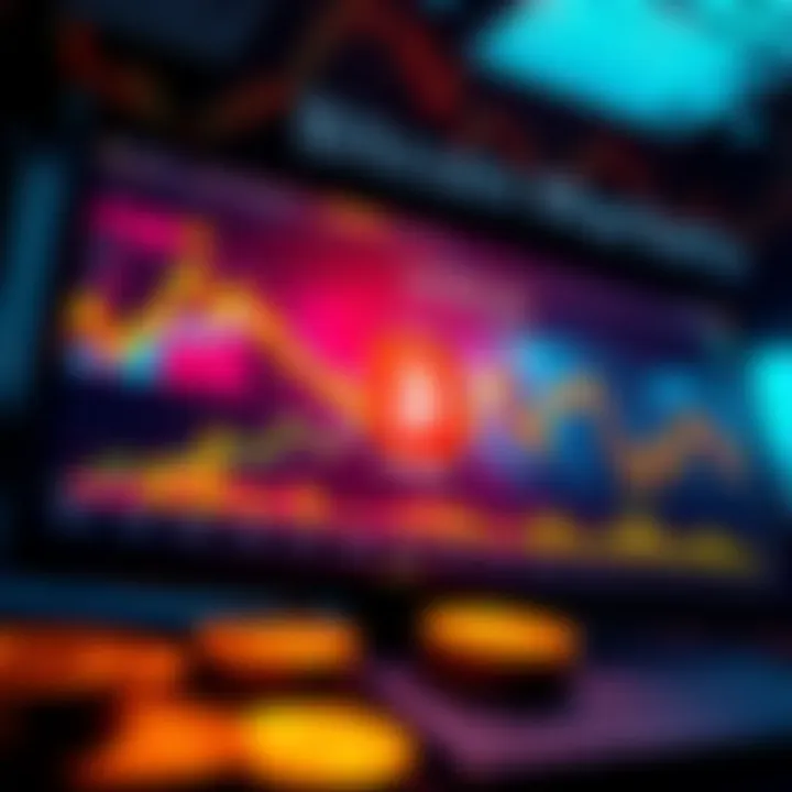 A graphic showing charts and discussions about Bitcoin's value and community opinions.