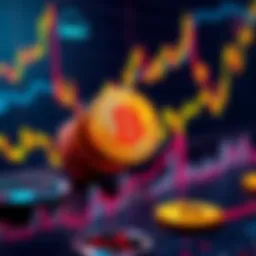 A graph showing Bitcoin price fluctuations alongside images of institutional investors and trading strategies