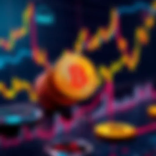 A graph showing Bitcoin price fluctuations alongside images of institutional investors and trading strategies