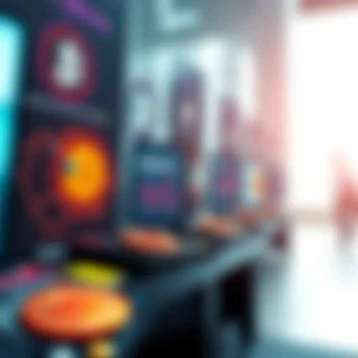 A visual representation of a Bitcoin marketing campaign with bold graphics and promotional materials featuring the Bitcoin logo.