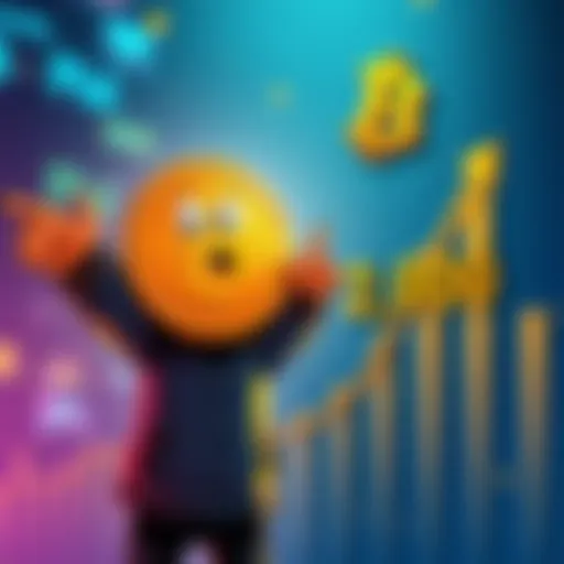 A humorous Bitcoin meme featuring a character excitedly pointing at a rising graph, symbolizing the anticipation for Bitcoin to reach $200,000.