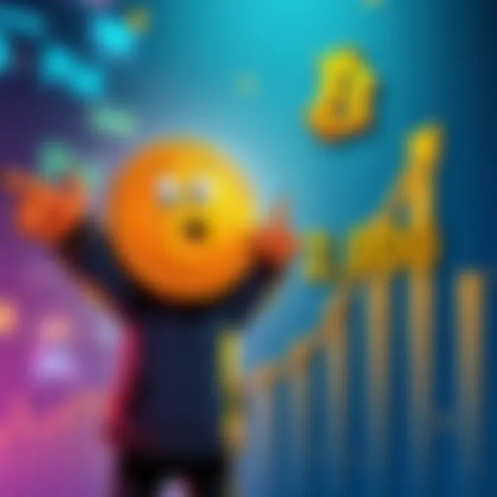 A humorous Bitcoin meme featuring a character excitedly pointing at a rising graph, symbolizing the anticipation for Bitcoin to reach $200,000.