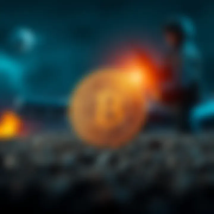 Bitcoin in Military Strategy A digital representation of Bitcoin symbolizing its role in military defense, with military imagery in the background.
