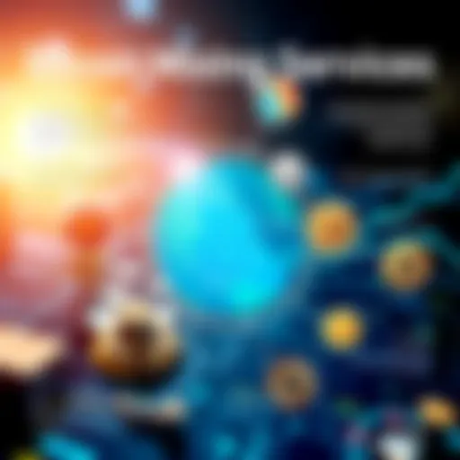 A visual representation of various Bitcoin mixing services showcasing privacy features and efficiency metrics