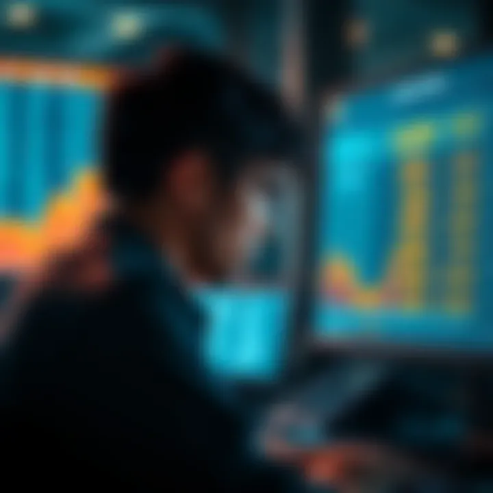 High costs of running Bitcoin nodes A person looking at a computer screen displaying Bitcoin node costs, looking concerned about high prices