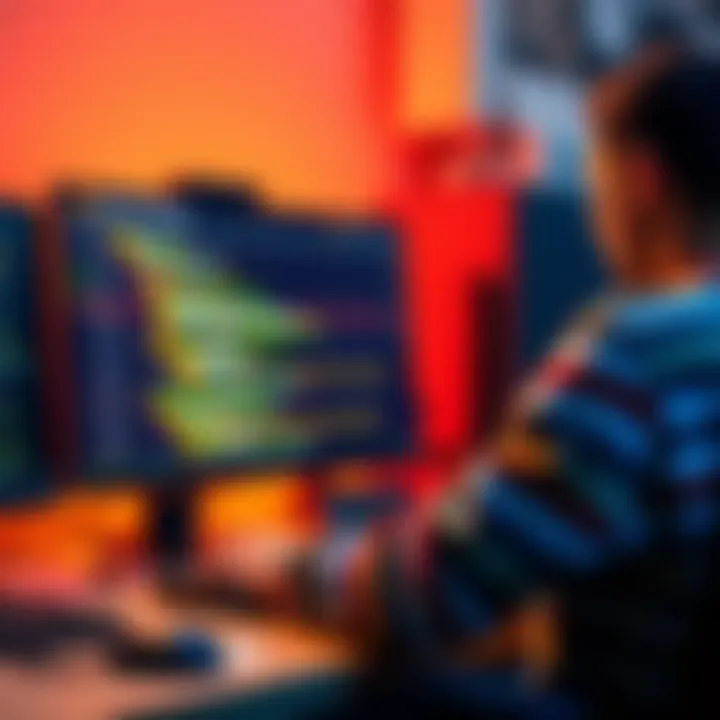 A beginner setting up a Bitcoin node on a computer with software interface visible.