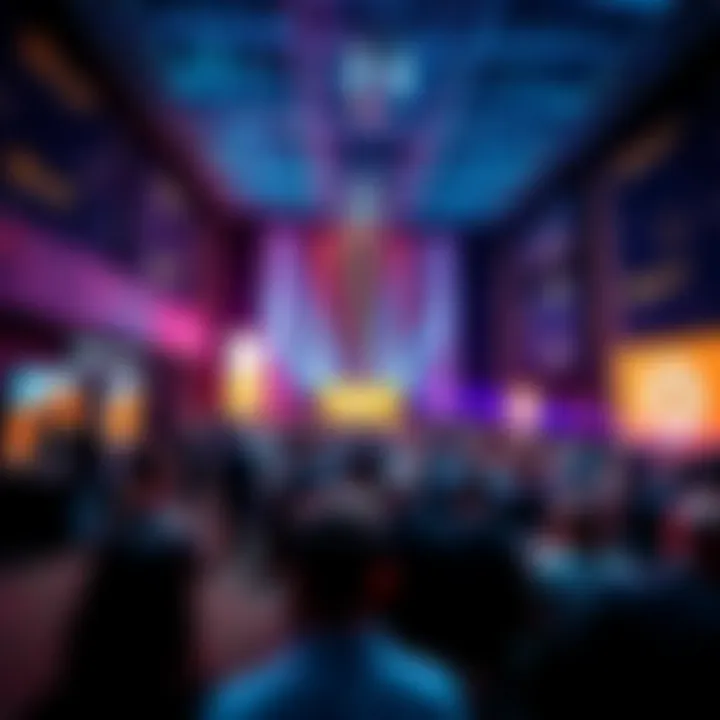 Crowd of people at the Bitcoin++ Conference in Toronto, discussing cryptocurrency and blockchain technology.