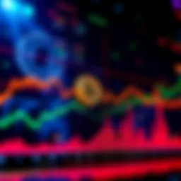 A chart showing Bitcoin price predictions with upward trends and bullish indicators.