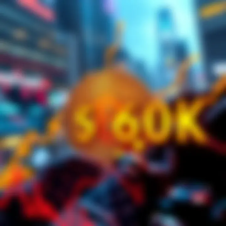 Bitcoin at $60K A graphic showing Bitcoin price rising to $60,000 amidst market sell-off