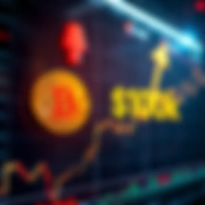 Bitcoin Price Chart A digital chart showing the rising value of Bitcoin, with an arrow pointing up and the $100k milestone in view.