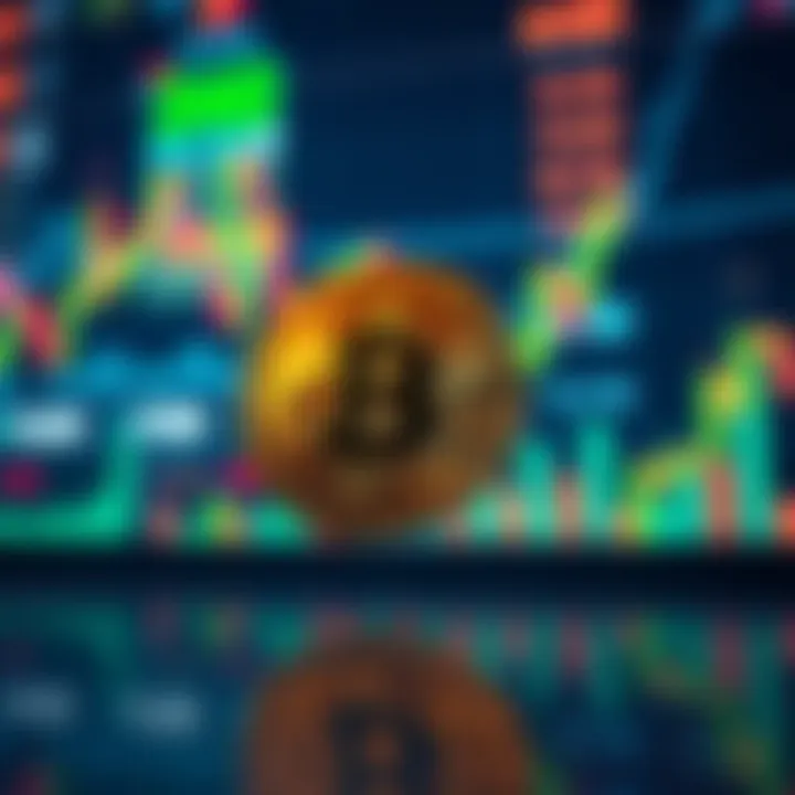 Bitcoin price chart above 81K A visual representation of Bitcoin's price holding above $81,000 with altcoins gaining value. The scene shows financial charts and market indicators.