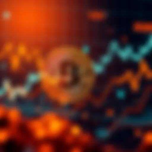A graphical representation showing Bitcoin's price changes over time, with upward and downward trends visible.