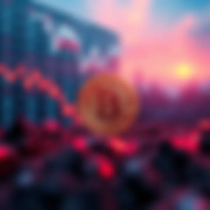 Bitcoin Price Decline A graph showing a plunging Bitcoin price with a broken coin symbol in the foreground.