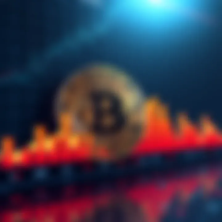 A Bitcoin price chart showing a recent decline, highlighting market trends and concerns.